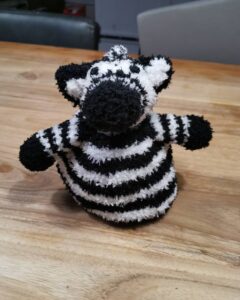 Omkeer knuffel zebra varken