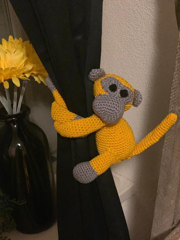 Gordijnknuffels aapjes (set)